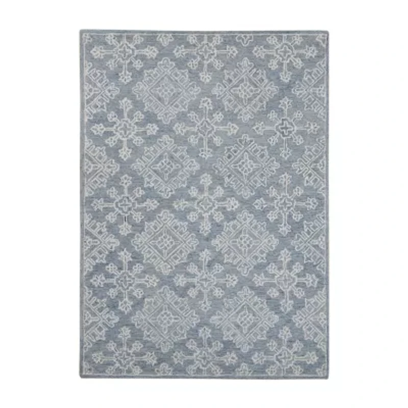 Boston Geometric Hand Tufted Indoor Rectangular Accent Rug