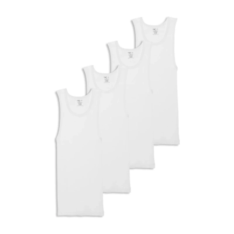 Jockey Cool + Durable Mens Scoop Neck Sleeveless 4 Pack Tank