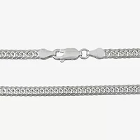 Made in Italy Womens Sterling Silver 7.5 Inch Solid Curb Chain Bracelet