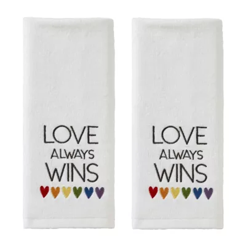 Saturday Knight Love Always Wins 2-pc. Hand Towel