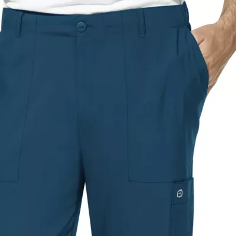 Wink® W123 Flat Front Cargo Pocket Mens Moisture Wicking Wrinkle Resistant Quick Dry Scrub Pant