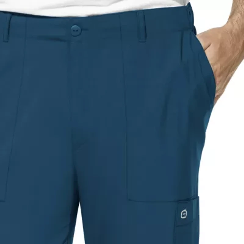 Wink® W123 Flat Front Cargo Pocket Mens Big and Tall Moisture Wicking Wrinkle Resistant Quick Dry Scrub Pant