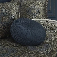 Queen Street Wallace Blue Round Throw Pillow
