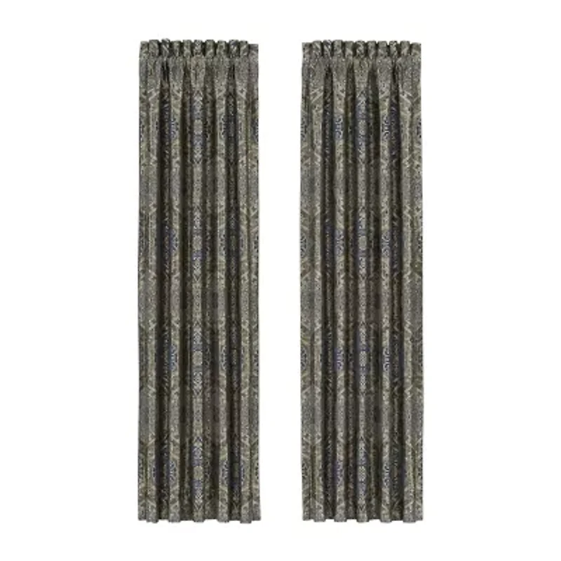 Queen Street Wallace Rod Pocket Light-Filtering Set of 2 Curtain Panel
