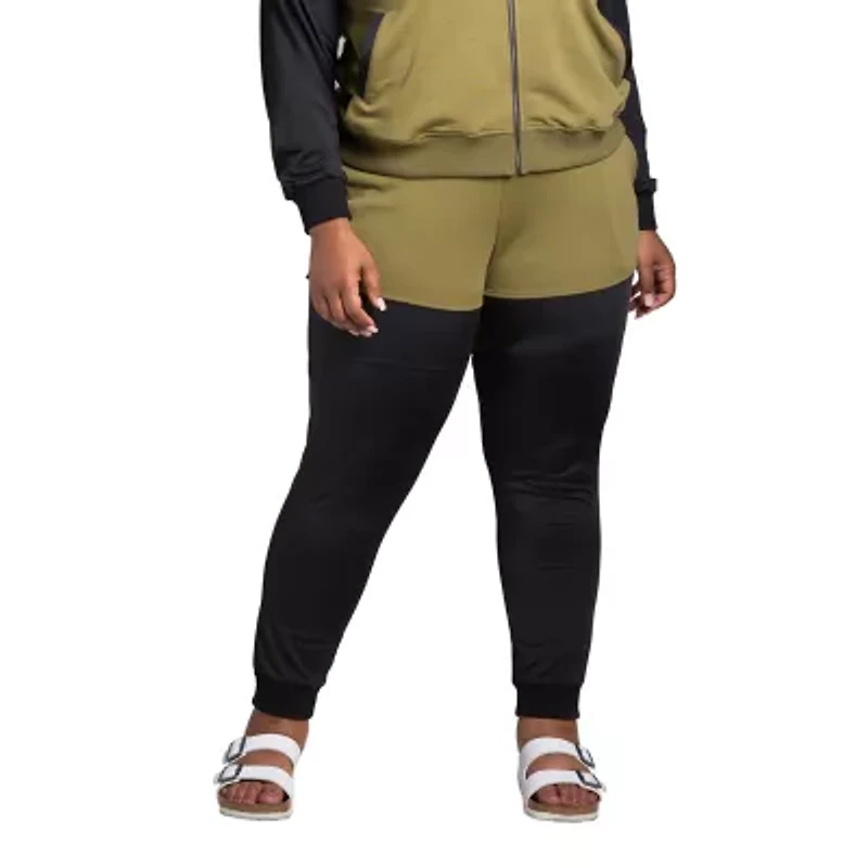 Poetic Justice Womens Plus Cinched Mid Rise Jogger Pant