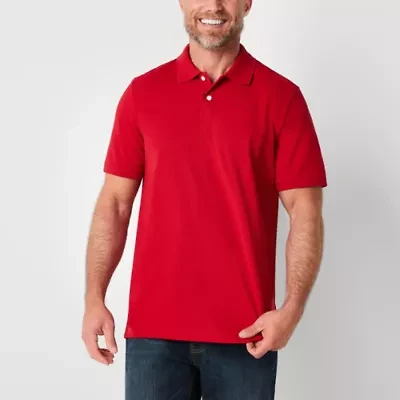 St. John's Bay Premium Stretch Mens Slim Fit Short Sleeve Polo Shirt