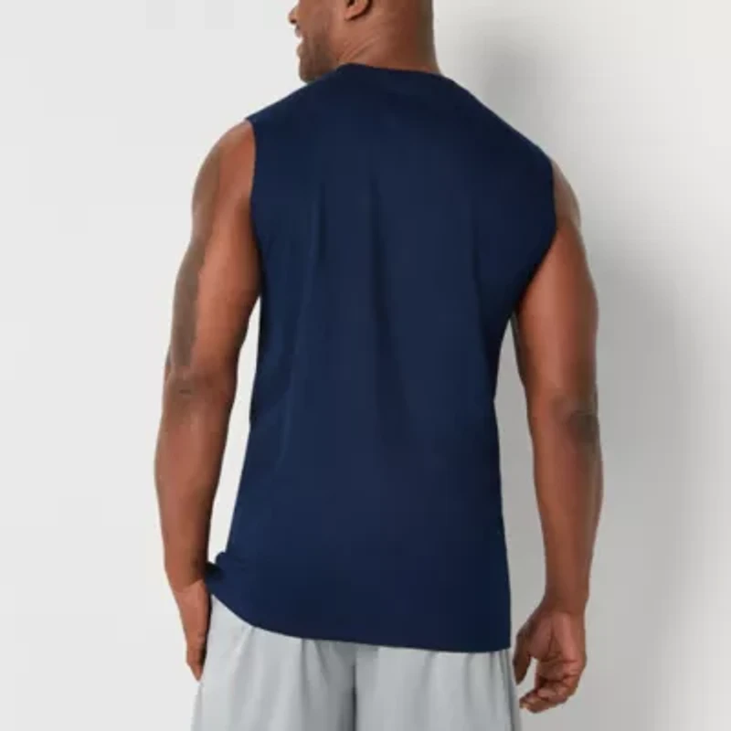 Xersion Cotton Mens Crew Neck Sleeveless Big and Tall Muscle T-Shirt