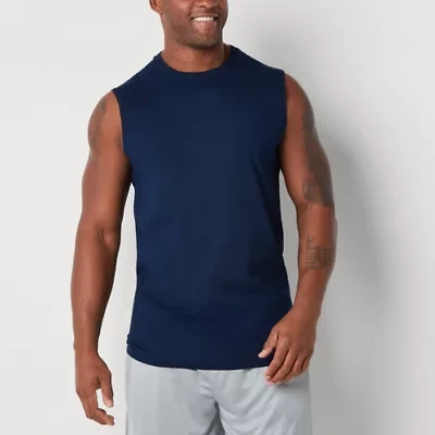 Xersion Cotton Mens Crew Neck Sleeveless Big and Tall Muscle T-Shirt