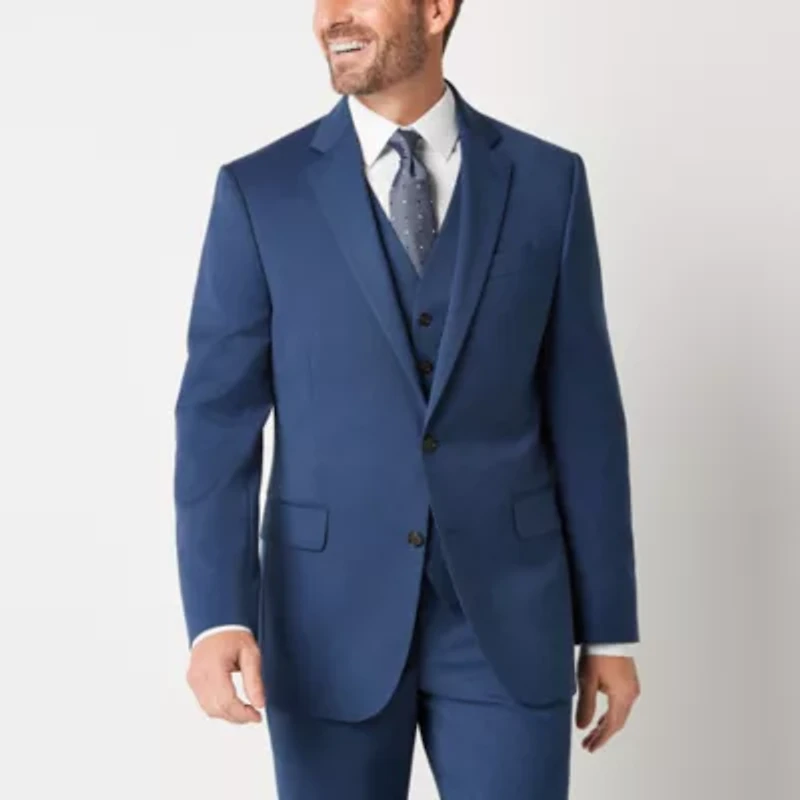 Stafford Birdseye Signature Coolmax All Season Mens Stretch Fabric Classic Fit Suit Jacket