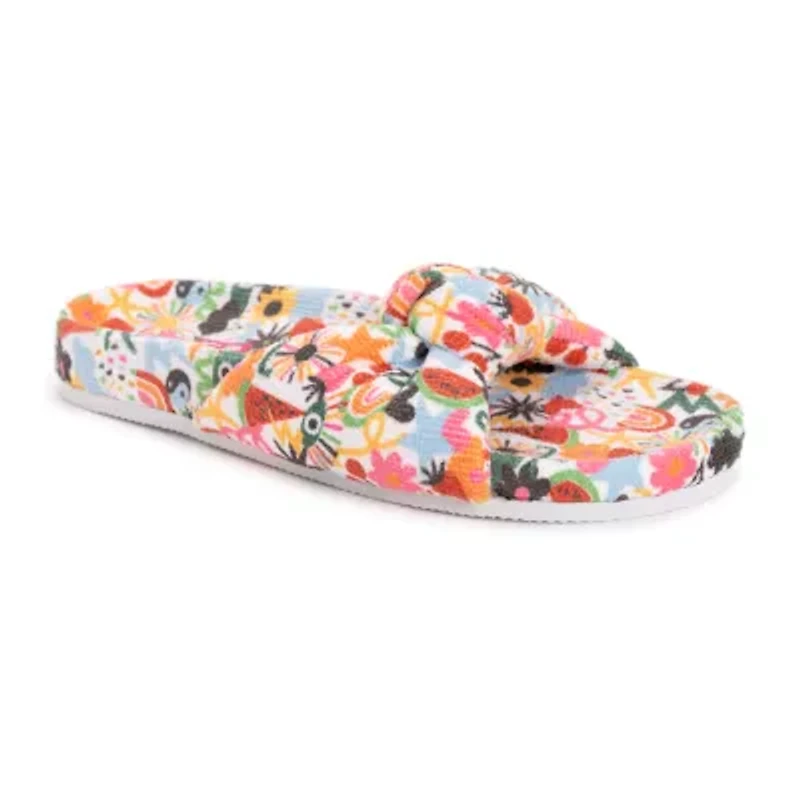 Muk Luks Womens Memory Foam Slip-On Slippers