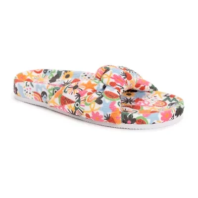 Muk Luks Womens Memory Foam Slip-On Slippers