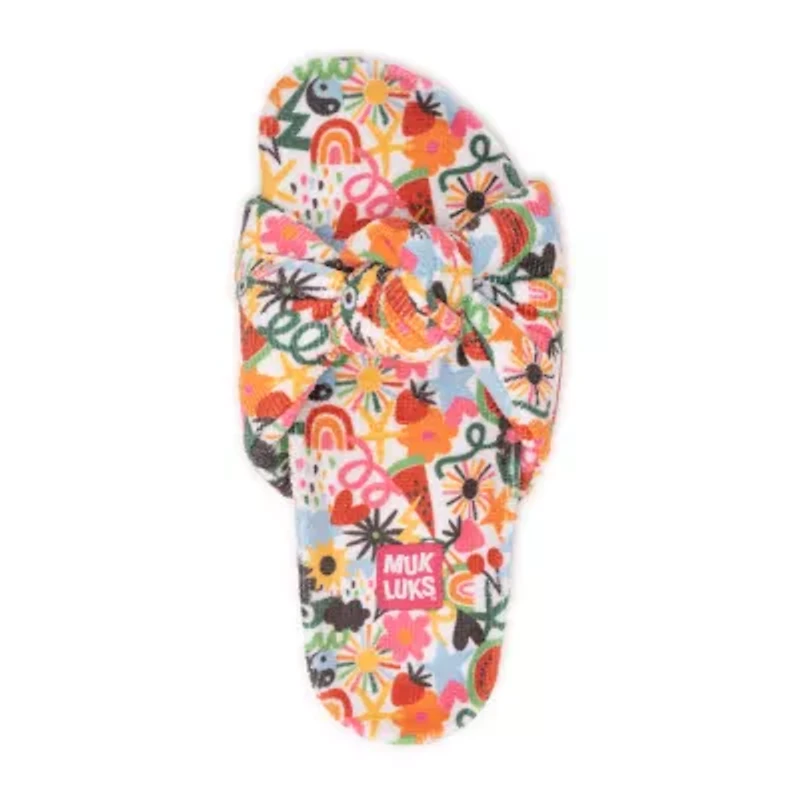 Muk Luks Womens Memory Foam Slip-On Slippers