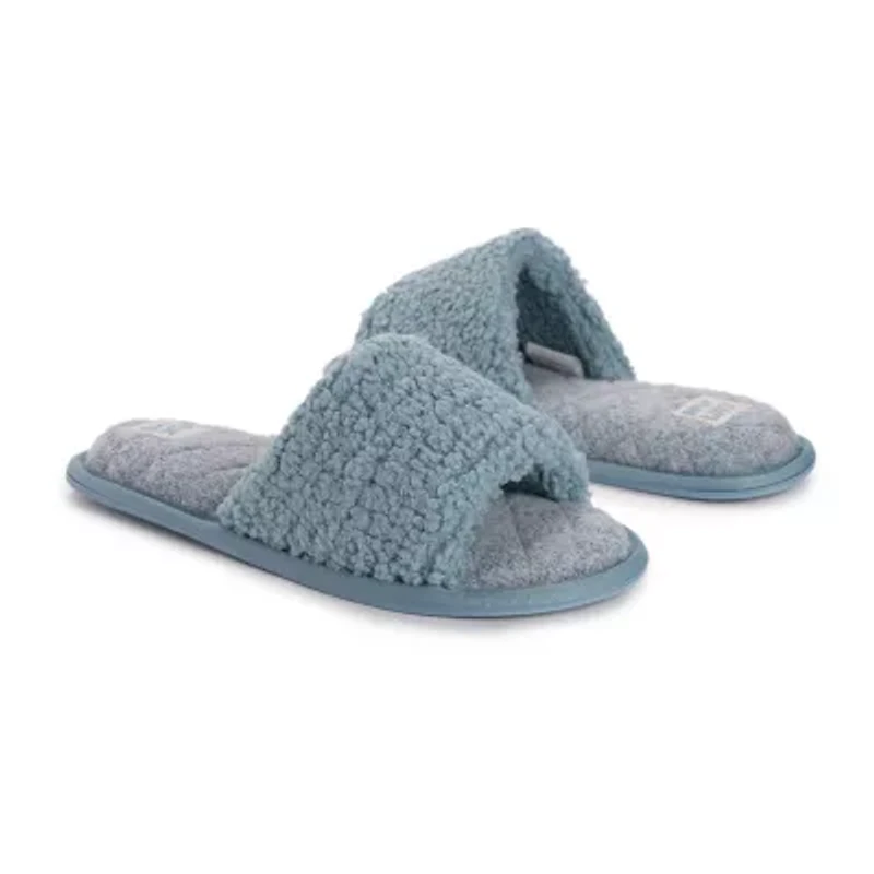 Muk Luks Sariah Slide Womens Memory Foam Slip-On Slippers
