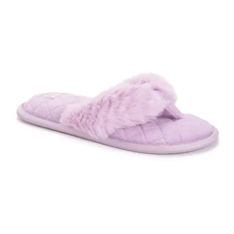 Muk Luks Womens Memory Foam Slip-On Slippers