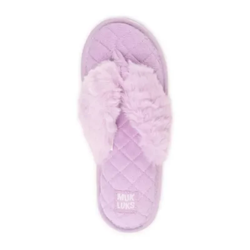 Muk Luks Womens Memory Foam Slip-On Slippers