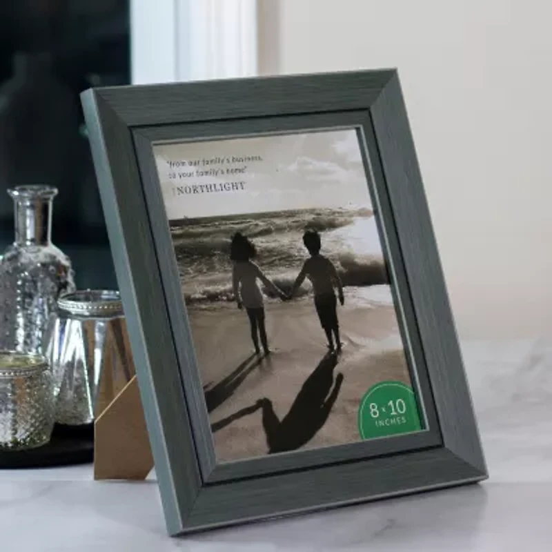 Northlight 8" X 10" Contemporary Gray & Black Rectangular Tabletop Frame