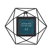 Northlight 4" X 4" Contemporary Black Hexagonal Tabletop Frame