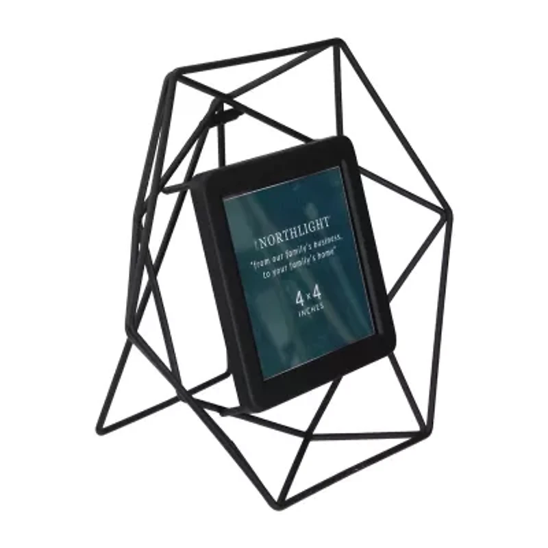 Northlight 4" X 4" Contemporary Black Hexagonal Tabletop Frame