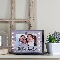 Northlight 4" X 6" Led Faith & Family Frame Photo Clip