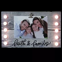 Northlight 4" X 6" Led Faith & Family Frame Photo Clip