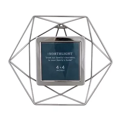 Northlight 4" X 4" Contemporary Silver Hexagonal Tabletop Frame