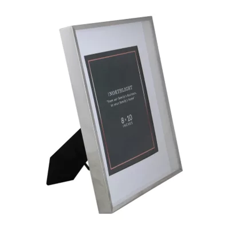 Northlight 8" X 10" Contemporary Silver & Clear Rectangular Tabletop Frame