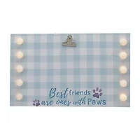 Northlight 4" X 6" Led Best Friends With Paws Canvas Photo Clip