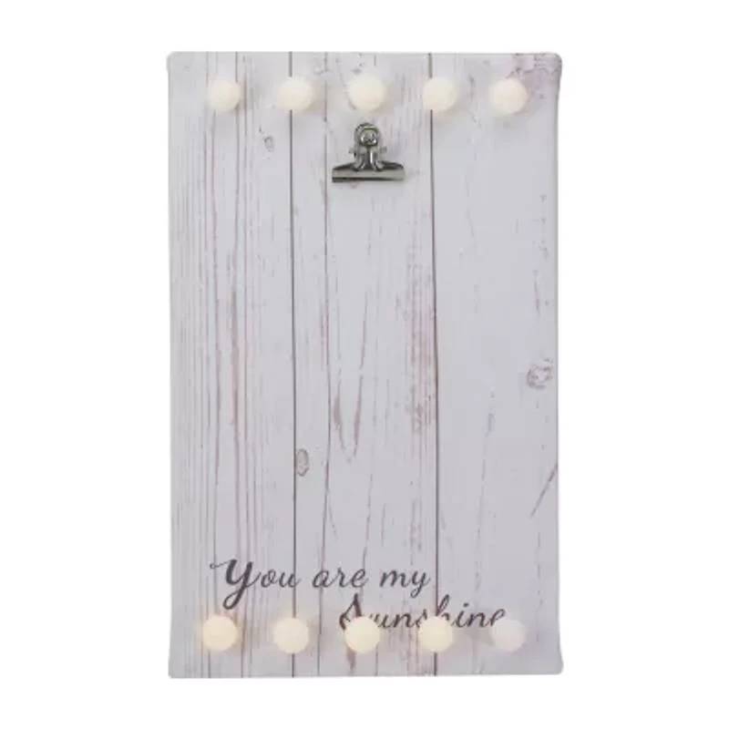 Northlight 4" X 6" Led "You Are My Sunshine" Canvas Photo Clip