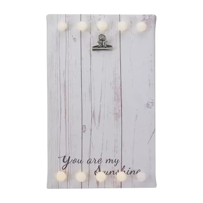 Northlight 4" X 6" Led "You Are My Sunshine" Canvas Photo Clip