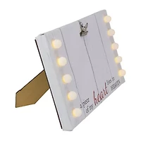 Northlight 4" X 6"Led My Heart Lives In Heaven Canvas Photo Clip