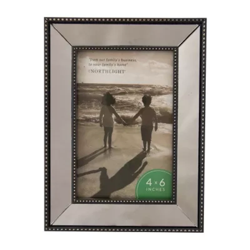Northlight 6" X 4" Black Mirrored Tabletop Frame