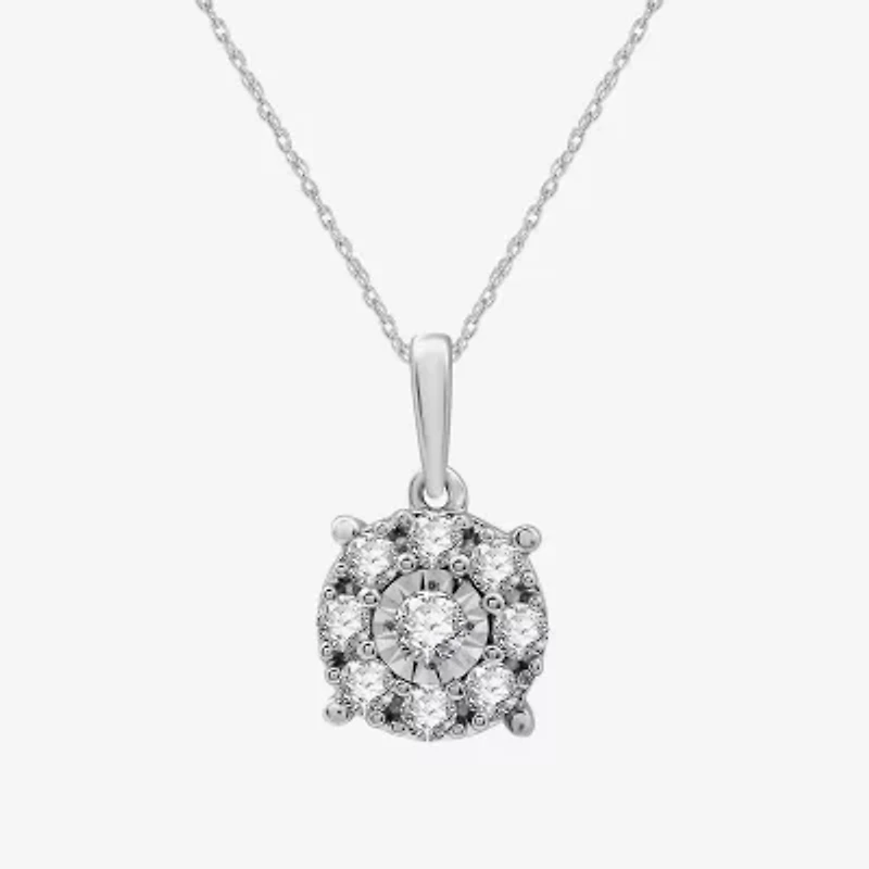 Womens 1/ CT. T.W. Lab Grown White Diamond Sterling Silver Round -pc. Jewelry Set