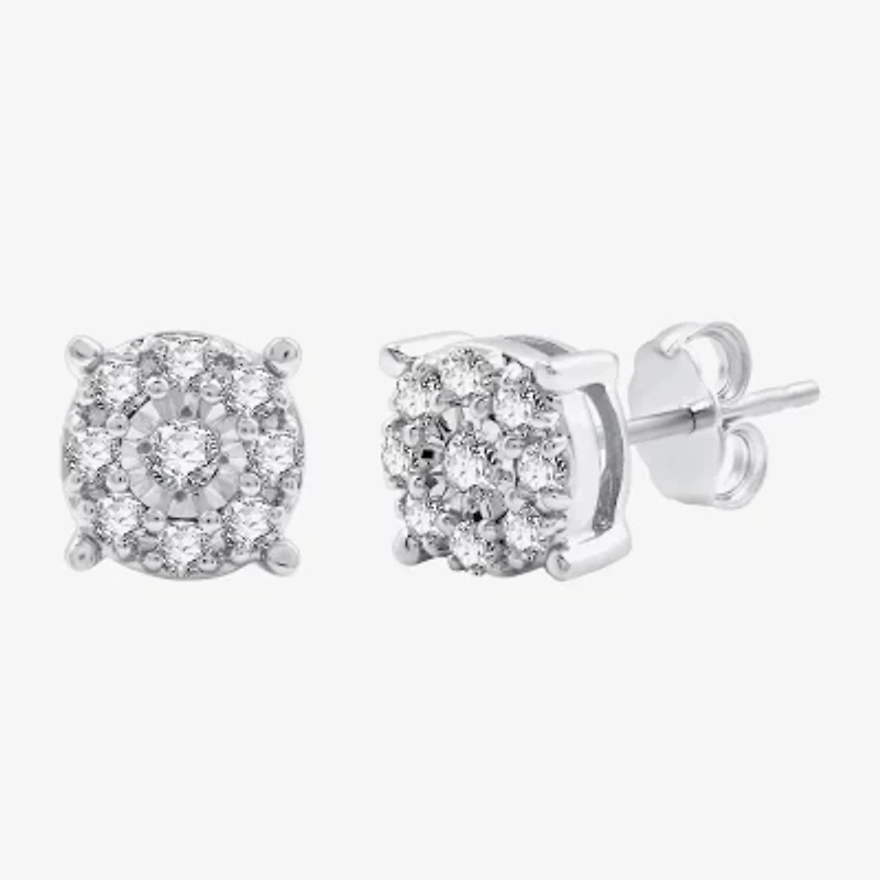 Womens 1/ CT. T.W. Lab Grown White Diamond Sterling Silver Round -pc. Jewelry Set