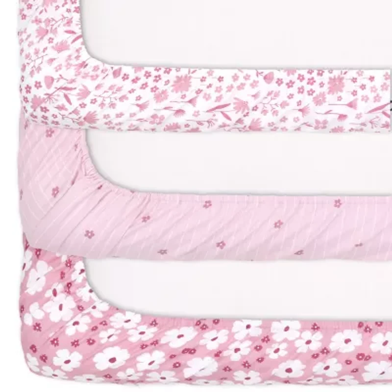 The Peanutshell Daisy 3-pc. Playard Sheet