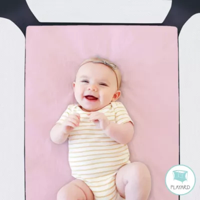 The Peanutshell Pink Roses 3-pc. Playard Sheet