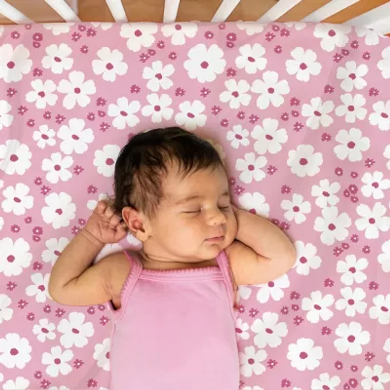 The Peanutshell Daisy 4-pc. Crib Sheet