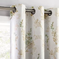 Sun Zero Percy Lenia Print Grommet Top Energy Saving 100% Blackout Single Curtain Panel