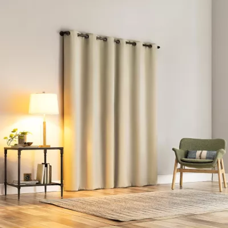 Sun Zero Percy Solid Grommet Top Energy Saving 100% Blackout Single Curtain Panel