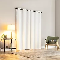Sun Zero Percy Solid Grommet Top Energy Saving 100% Blackout Single Curtain Panel