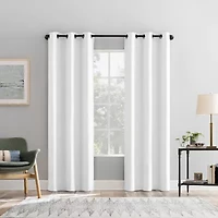 Sun Zero Percy Solid Grommet Top Energy Saving 100% Blackout Single Curtain Panel