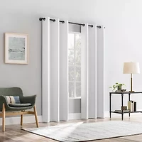 Sun Zero Percy Solid Grommet Top Energy Saving 100% Blackout Single Curtain Panel