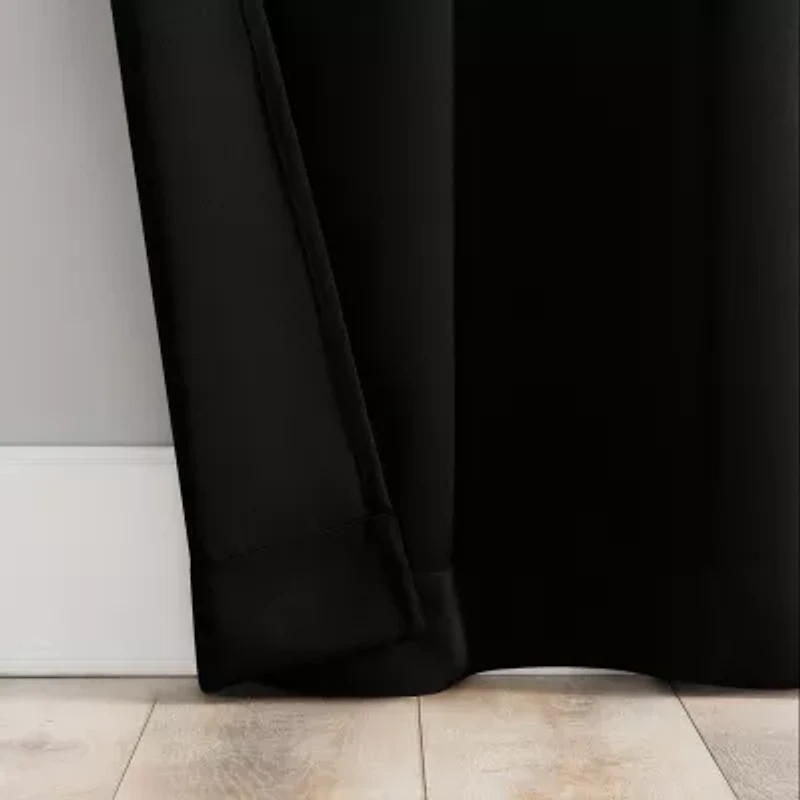 Sun Zero Percy Solid Grommet Top Energy Saving 100% Blackout Single Curtain Panel