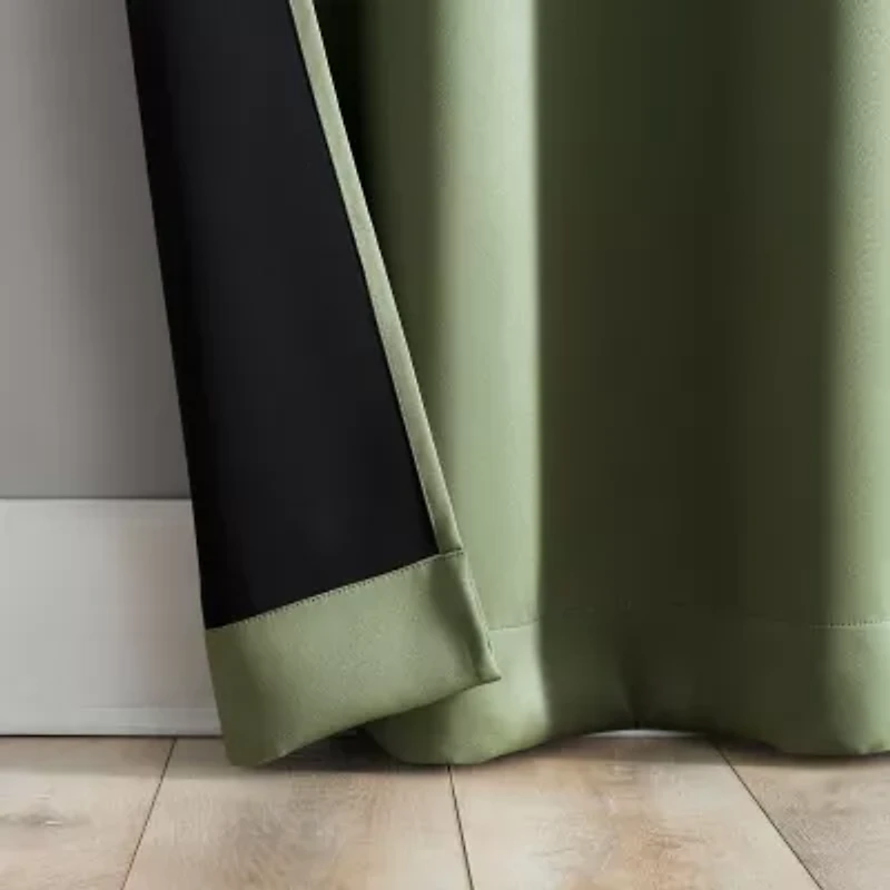 Sun Zero Percy Solid Grommet Top Energy Saving 100% Blackout Single Curtain Panel