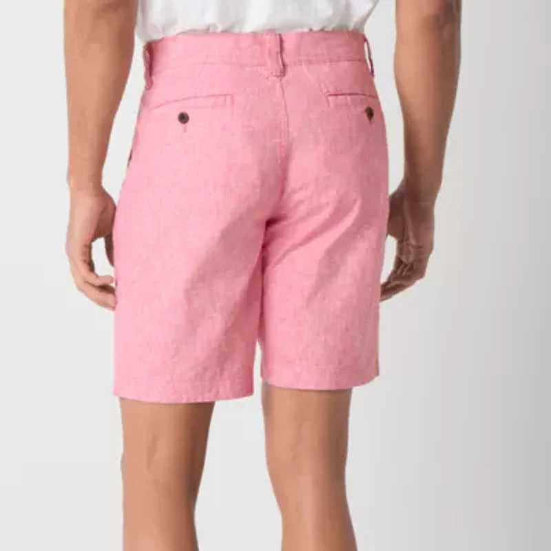 St. John's Bay Linen Mens 9" Stretch Fabric Chino Short
