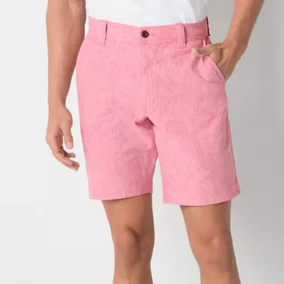 St. John's Bay Linen Mens 9" Stretch Fabric Chino Short