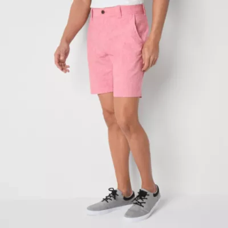 St. John's Bay Linen Mens 9" Stretch Fabric Chino Short