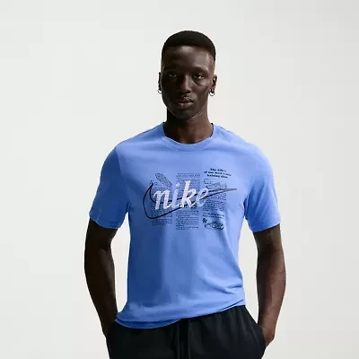 Nike Mens Crew Neck Short Sleeve Classic Fit Graphic T-Shirt