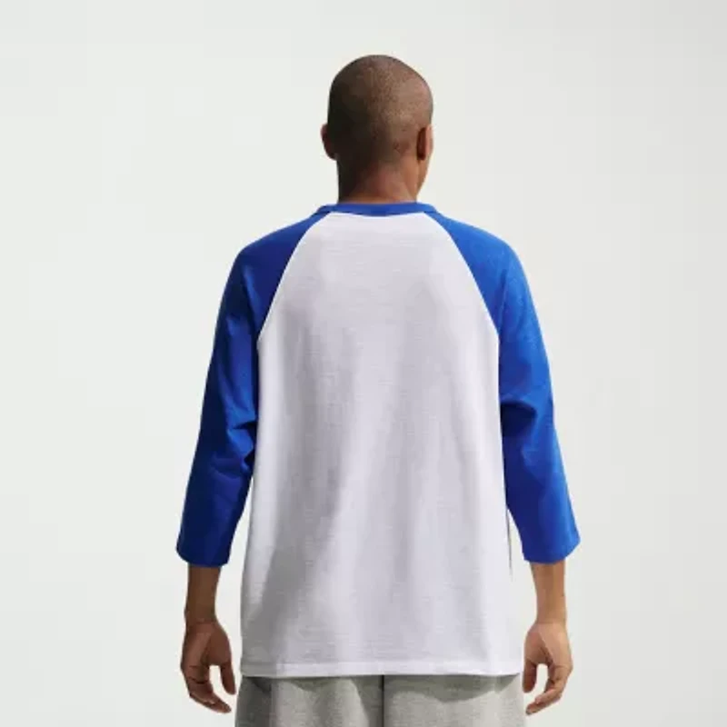 Nike Mens Crew Neck 3/4 Sleeve Active T-Shirt