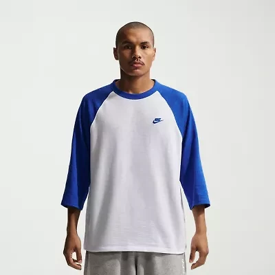 Nike Mens Crew Neck 3/4 Sleeve Active T-Shirt