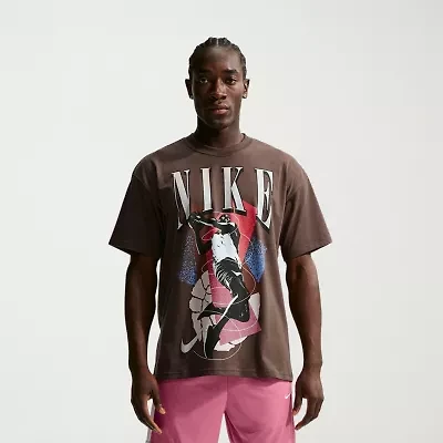 Nike Mens Crew Neck Short Sleeve Regular Fit Graphic T-Shirt